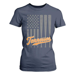 Vintage Tennessee T Shirt For Women Retro Classic TN Orange Print Retro Baseball American US Flag