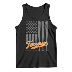 Vintage Tennessee Tank Top Retro Classic TN Orange Print Retro Baseball American US Flag