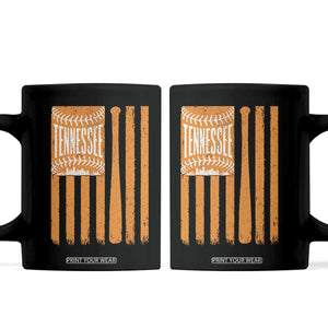 Vintage Tennessee Coffee Mug Retro Classic TN Orange Retro Baseball American US Flag