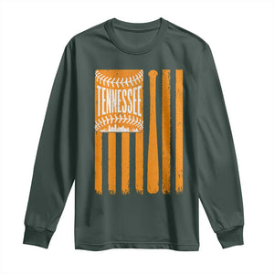 Vintage Tennessee Long Sleeve Shirt Retro Classic TN Orange Retro Baseball American US Flag