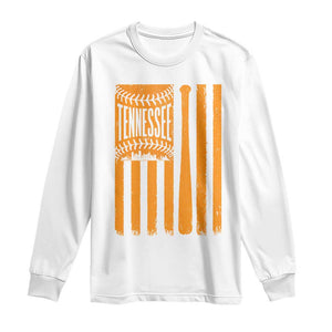 Vintage Tennessee Long Sleeve Shirt Retro Classic TN Orange Retro Baseball American US Flag