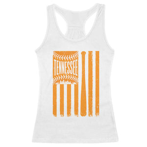 Vintage Tennessee Racerback Tank Top Retro Classic TN Orange Retro Baseball American US Flag