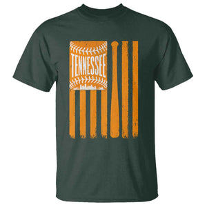 Vintage Tennessee T Shirt Retro Classic TN Orange Retro Baseball American US Flag