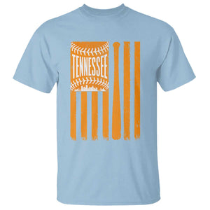 Vintage Tennessee T Shirt Retro Classic TN Orange Retro Baseball American US Flag