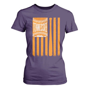 Vintage Tennessee T Shirt For Women Retro Classic TN Orange Retro Baseball American US Flag