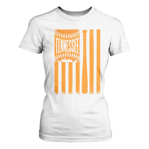 Vintage Tennessee T Shirt For Women Retro Classic TN Orange Retro Baseball American US Flag