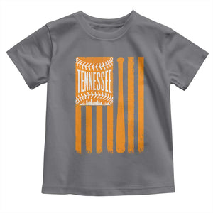 Vintage Tennessee Toddler T Shirt Retro Classic TN Orange Retro Baseball American US Flag