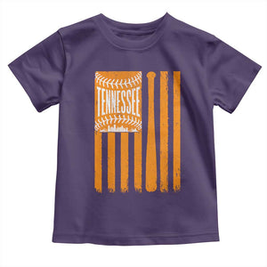 Vintage Tennessee Toddler T Shirt Retro Classic TN Orange Retro Baseball American US Flag
