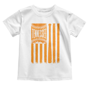 Vintage Tennessee Toddler T Shirt Retro Classic TN Orange Retro Baseball American US Flag