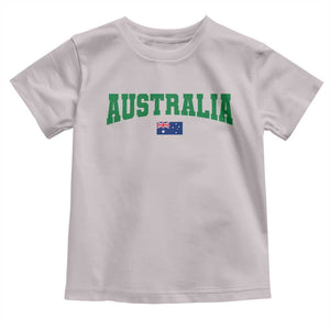 Green Yellow Australia Toddler T Shirt Down Under Team Australia Flag Varsity Lettering Soccer Fans Football Tournament