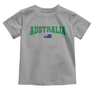 Green Yellow Australia Toddler T Shirt Down Under Team Australia Flag Varsity Lettering Soccer Fans Football Tournament