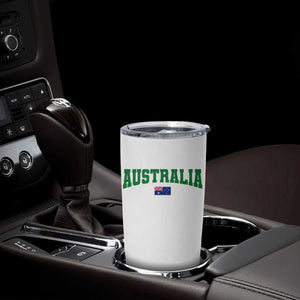 Green Yellow Australia Tumbler Cup Down Under Team Australia Flag Varsity Lettering Soccer Fans Football Tournament