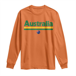 Australia Fan Long Sleeve Shirt Retro Vintage Flag Green Yellow Country Pride Distressed Graphic