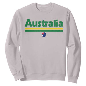 Australia Fan Sweatshirt Retro Vintage Flag Green Yellow Country Pride Distressed Graphic