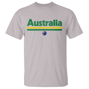 Australia Fan T Shirt Retro Vintage Flag Green Yellow Country Pride Distressed Graphic