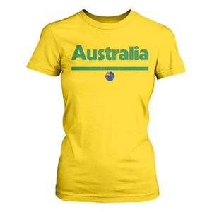 Australia Fan T Shirt For Women Retro Vintage Flag Green Yellow Country Pride Distressed Graphic