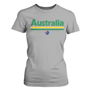 Australia Fan T Shirt For Women Retro Vintage Flag Green Yellow Country Pride Distressed Graphic