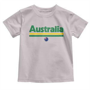 Australia Fan Toddler T Shirt Retro Vintage Flag Green Yellow Country Pride Distressed Graphic