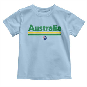Australia Fan Toddler T Shirt Retro Vintage Flag Green Yellow Country Pride Distressed Graphic