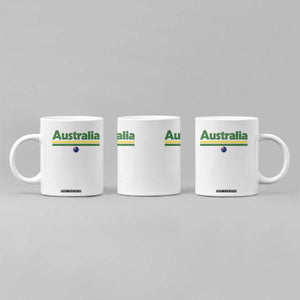 Australia Fan Coffee Mug Retro Vintage Flag Green Yellow Country Pride Distressed Graphic