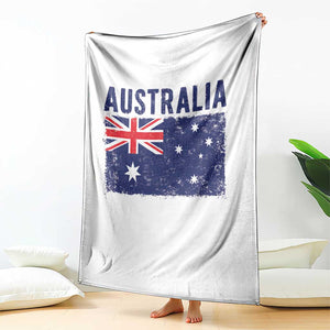 Vintage Australia Flag Throw Blanket Distressed Patriotic Country Pride Graphic