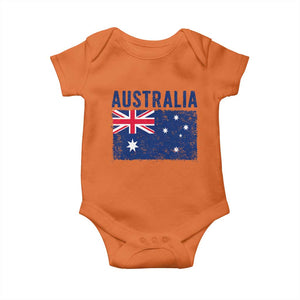 Vintage Australia Flag Baby Onesie Distressed Patriotic Country Pride Graphic
