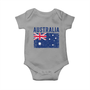 Vintage Australia Flag Baby Onesie Distressed Patriotic Country Pride Graphic