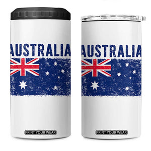 Vintage Australia Flag 4 in 1 Can Cooler Tumbler Distressed Patriotic Country Pride Graphic