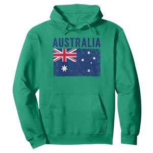 Vintage Australia Flag Hoodie Distressed Patriotic Country Pride Graphic