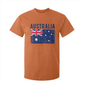 Vintage Australia Flag T Shirt For Kid Distressed Patriotic Country Pride Graphic