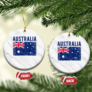 Vintage Australia Flag Ceramic Ornament Distressed Patriotic Country Pride Graphic