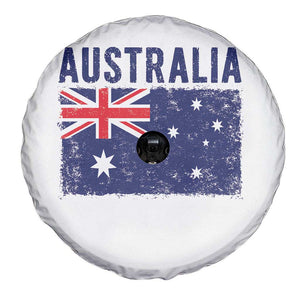 Vintage Australia Flag Spare Tire Cover Distressed Patriotic Country Pride Graphic