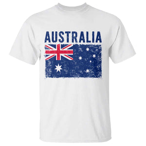 Vintage Australia Flag T Shirt Distressed Patriotic Country Pride Graphic