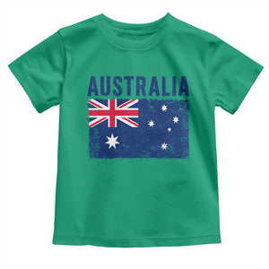 Vintage Australia Flag Toddler T Shirt Distressed Patriotic Country Pride Graphic