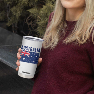 Vintage Australia Flag Tumbler Cup Distressed Patriotic Country Pride Graphic
