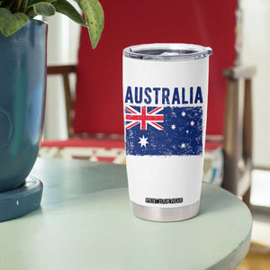 Vintage Australia Flag Tumbler Cup Distressed Patriotic Country Pride Graphic