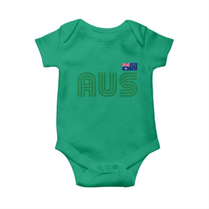 Retro Australia Baby Onesie AUS Green Australian Flag Country Pride Graphic