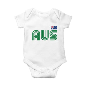 Retro Australia Baby Onesie AUS Green Australian Flag Country Pride Graphic
