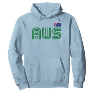 Retro Australia Hoodie AUS Green Australian Flag Country Pride Graphic