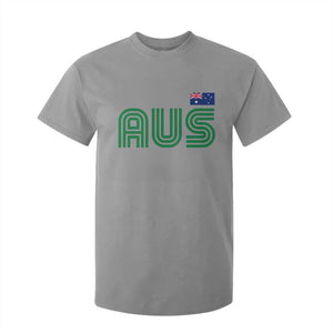 Retro Australia T Shirt For Kid AUS Green Australian Flag Country Pride Graphic