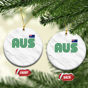 Retro Australia Ceramic Ornament AUS Green Australian Flag Country Pride Graphic