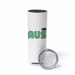 Retro Australia Skinny Tumbler AUS Green Australian Flag Country Pride Graphic