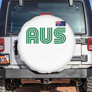 Retro Australia Spare Tire Cover AUS Green Australian Flag Country Pride Graphic