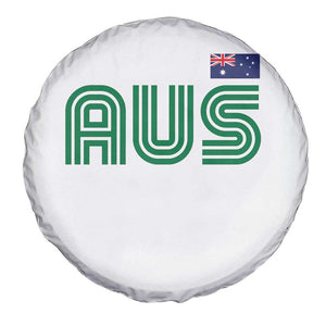 Retro Australia Spare Tire Cover AUS Green Australian Flag Country Pride Graphic