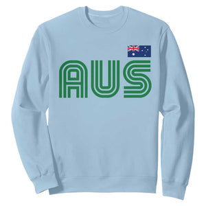 Retro Australia Sweatshirt AUS Green Australian Flag Country Pride Graphic