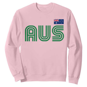 Retro Australia Sweatshirt AUS Green Australian Flag Country Pride Graphic