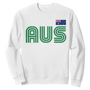 Retro Australia Sweatshirt AUS Green Australian Flag Country Pride Graphic