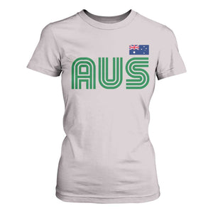 Retro Australia T Shirt For Women AUS Green Australian Flag Country Pride Graphic