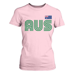 Retro Australia T Shirt For Women AUS Green Australian Flag Country Pride Graphic