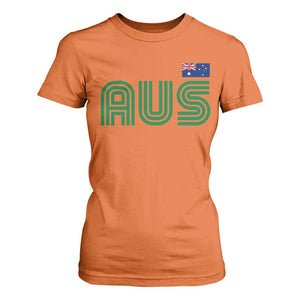 Retro Australia T Shirt For Women AUS Green Australian Flag Country Pride Graphic